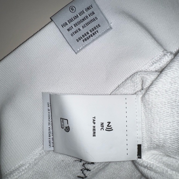 Golden Goose White Athena Sweatshirt XS Crewneck Inspirational - Picture 6 of 8